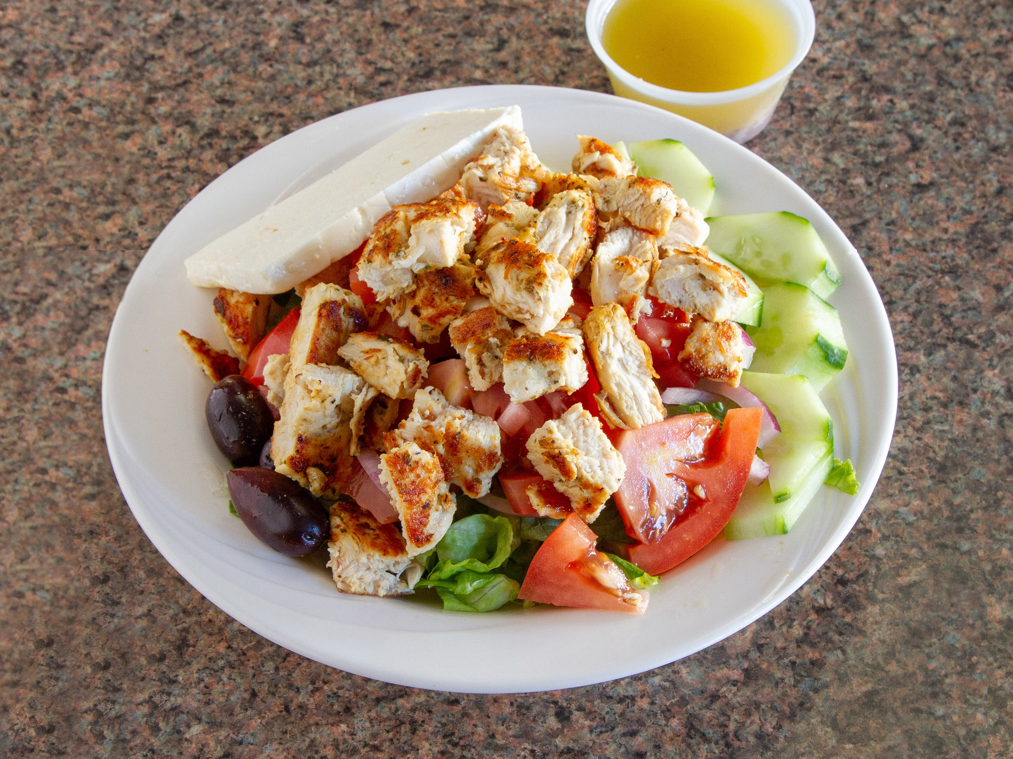 Order Greek Salad food online from Brothers Breakfast store, Peabody on bringmethat.com