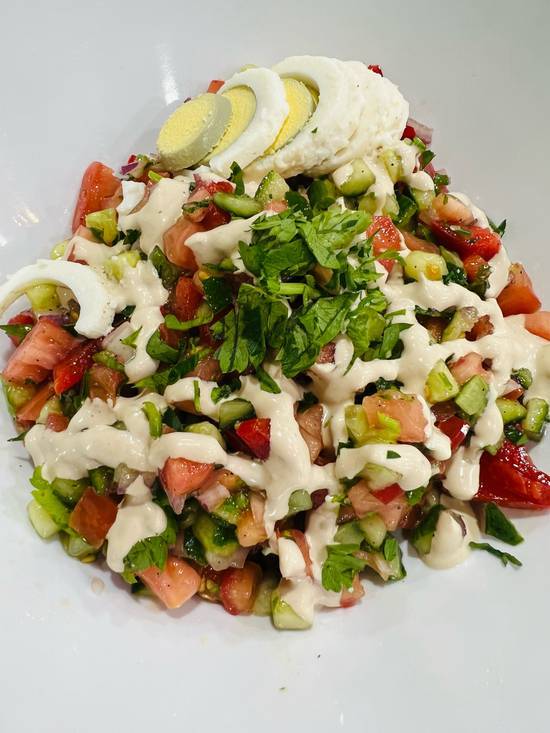 Order Jerusalem Salad  food online from Sunflower Cafe store, Lawrence on bringmethat.com