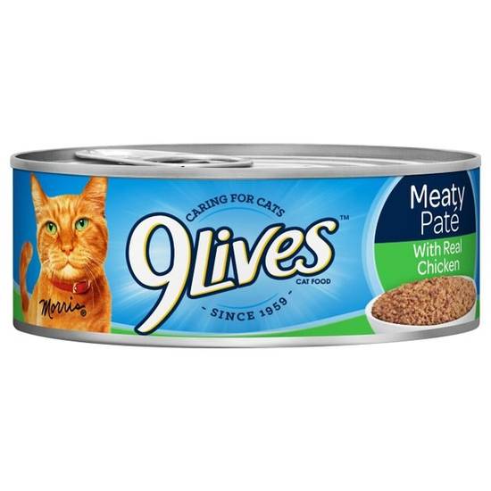 Order 9 Lives Meaty Pate With Real Chicken Cat Food food online from Exxon Food Mart store, Port Huron on bringmethat.com