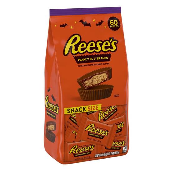 Order REESE'S Milk Chocolate Peanut Butter Cups Snack Size Halloween Candy, 60 CT food online from CVS store, PRATTVILLE on bringmethat.com