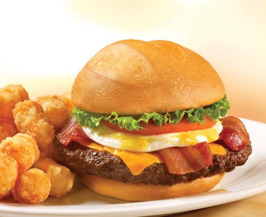 Order Turnpike Breakfast Burger food online from Huddle House store, Ardmore on bringmethat.com