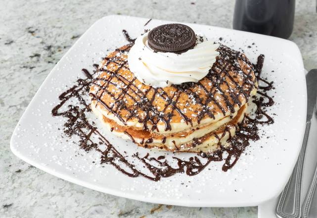 Order Oreo Pancakes food online from Jessica Restaurant store, Roscoe on bringmethat.com