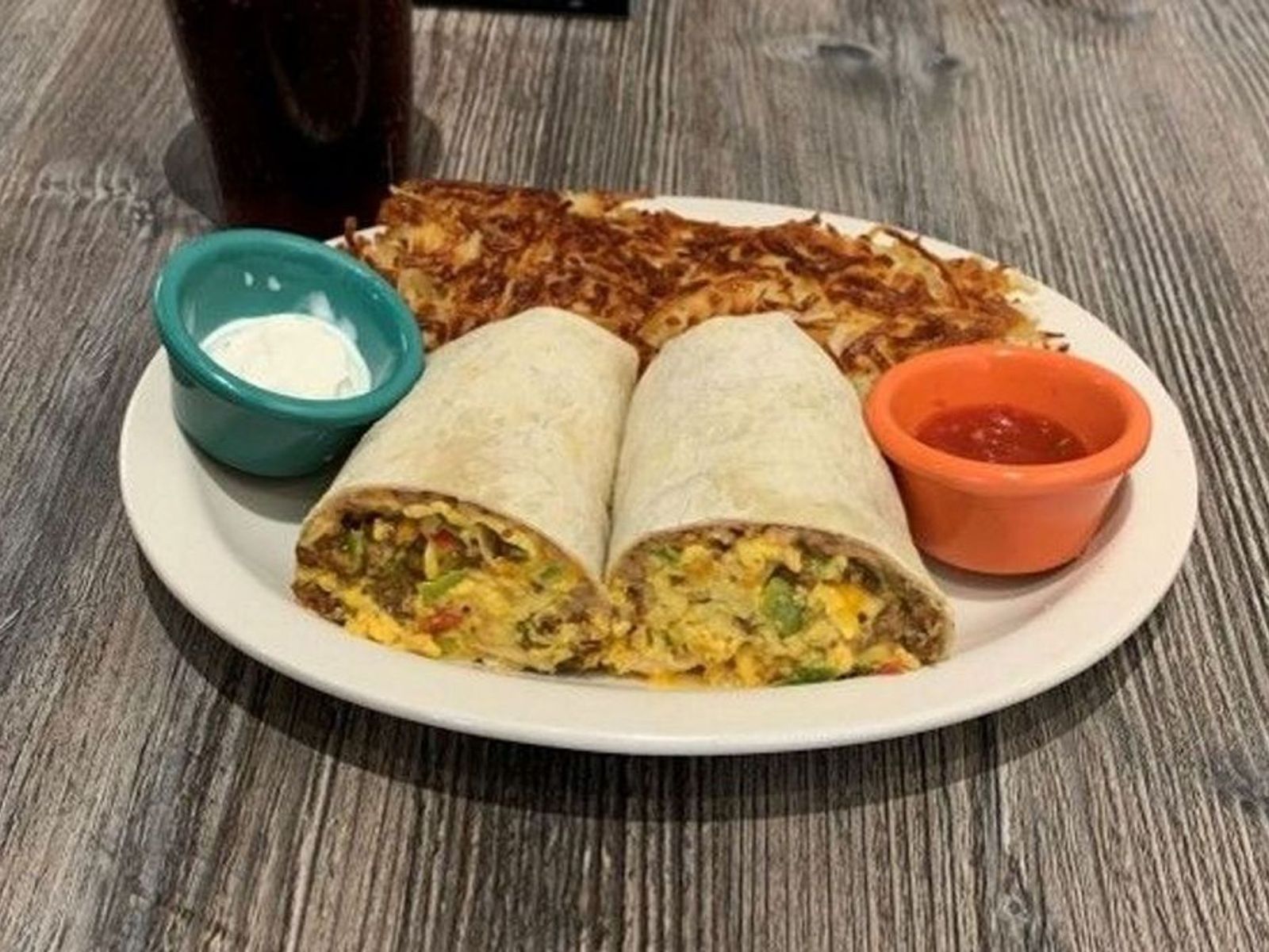 Order Breakfast Burrito - OO food online from Biscuits Cafe store, Chandler on bringmethat.com