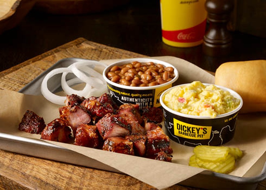 Order Pork Burnt Ends Plate food online from Dickey's Barbecue Pit store, Waco on bringmethat.com