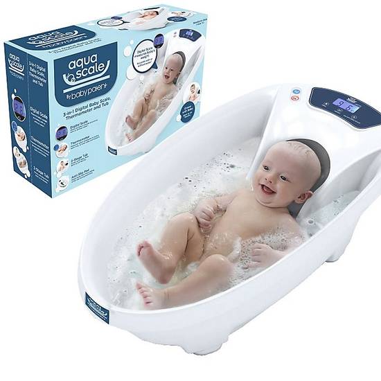 Order Baby Patent® AquaScale 3-in-1 Scale, Water Thermometer and Bathtub in White food online from Buybuy Baby store, Paramus on bringmethat.com