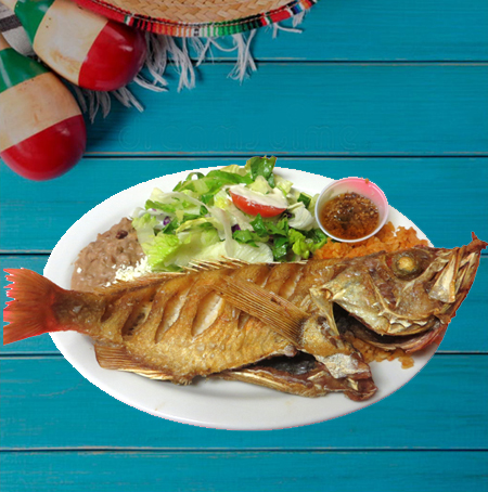 Order Huachinango Dorado food online from 7 Mares Seafood Restaurant store, Redwood City on bringmethat.com