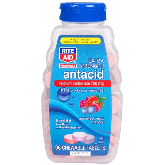Order Rite Aid Extra Strength Antacid Assorted Berry Flavors (96 ct) food online from Rite Aid store, CONCORD on bringmethat.com