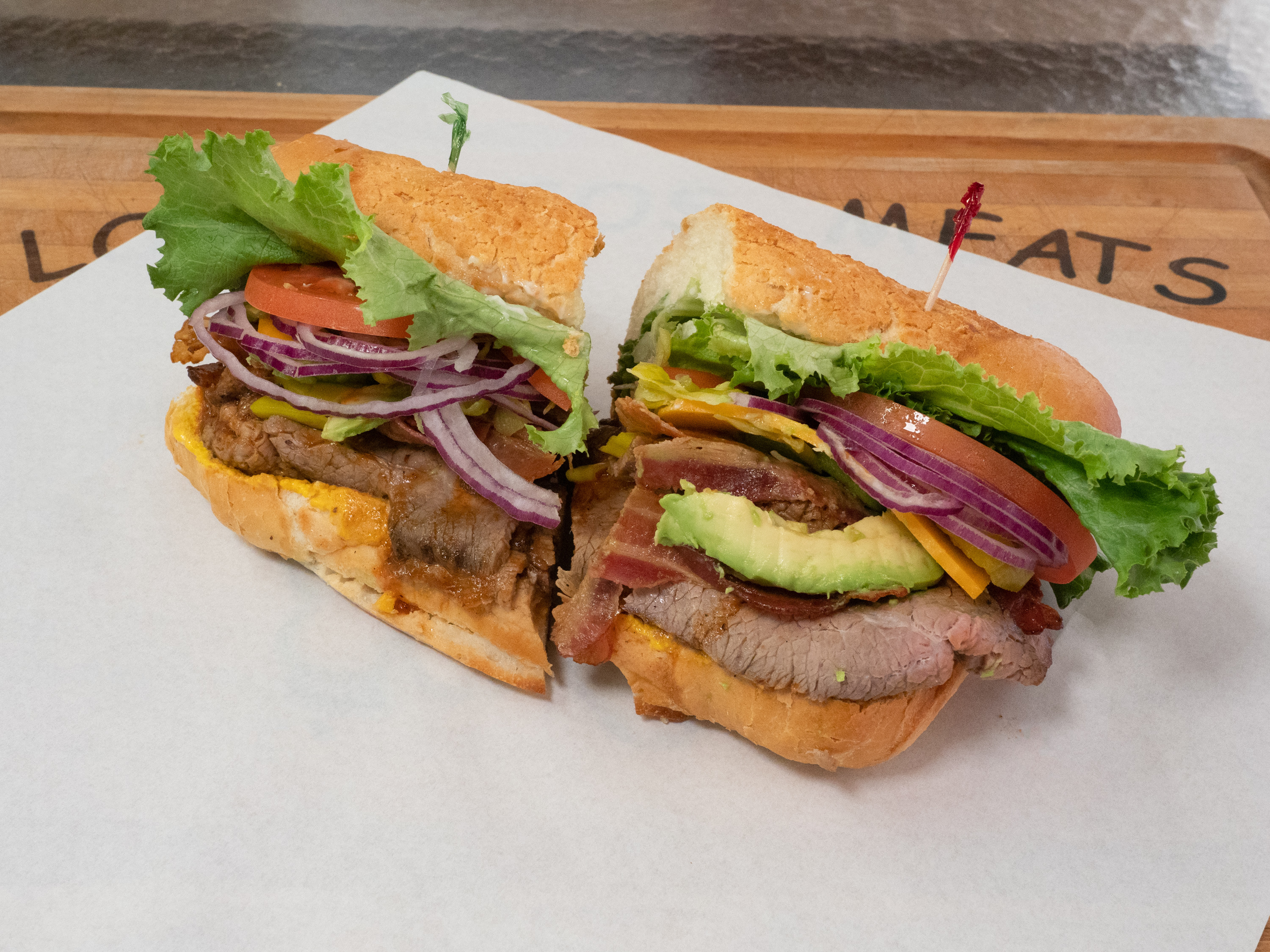 Order Super Hero Sandwich food online from Los Gatos Meats & Smokehouse store, Los Gatos on bringmethat.com