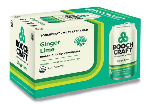 Order Booch Craft Ginger Lime 6pk 12 oz cans food online from Pit Stop Liquor Mart store, El Monte on bringmethat.com