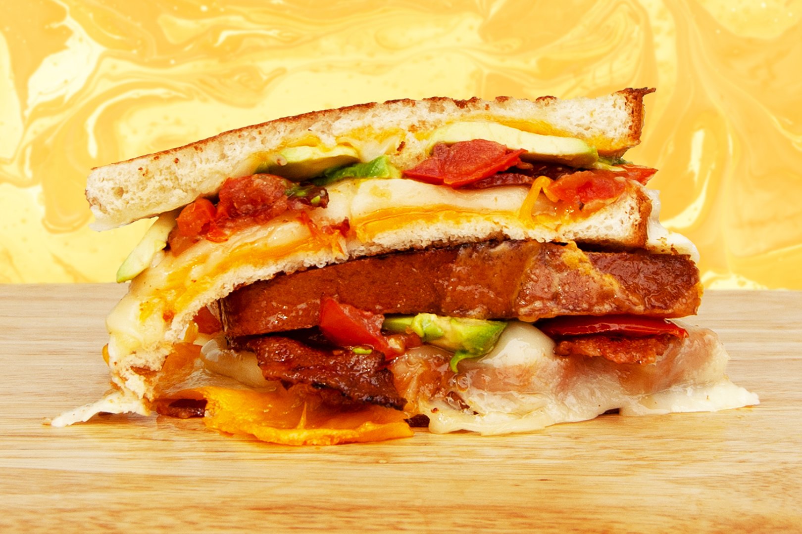 Order Bacon Avocado Grilled Cheese food online from Yolko Breakfast Cafe store, Los Angeles on bringmethat.com