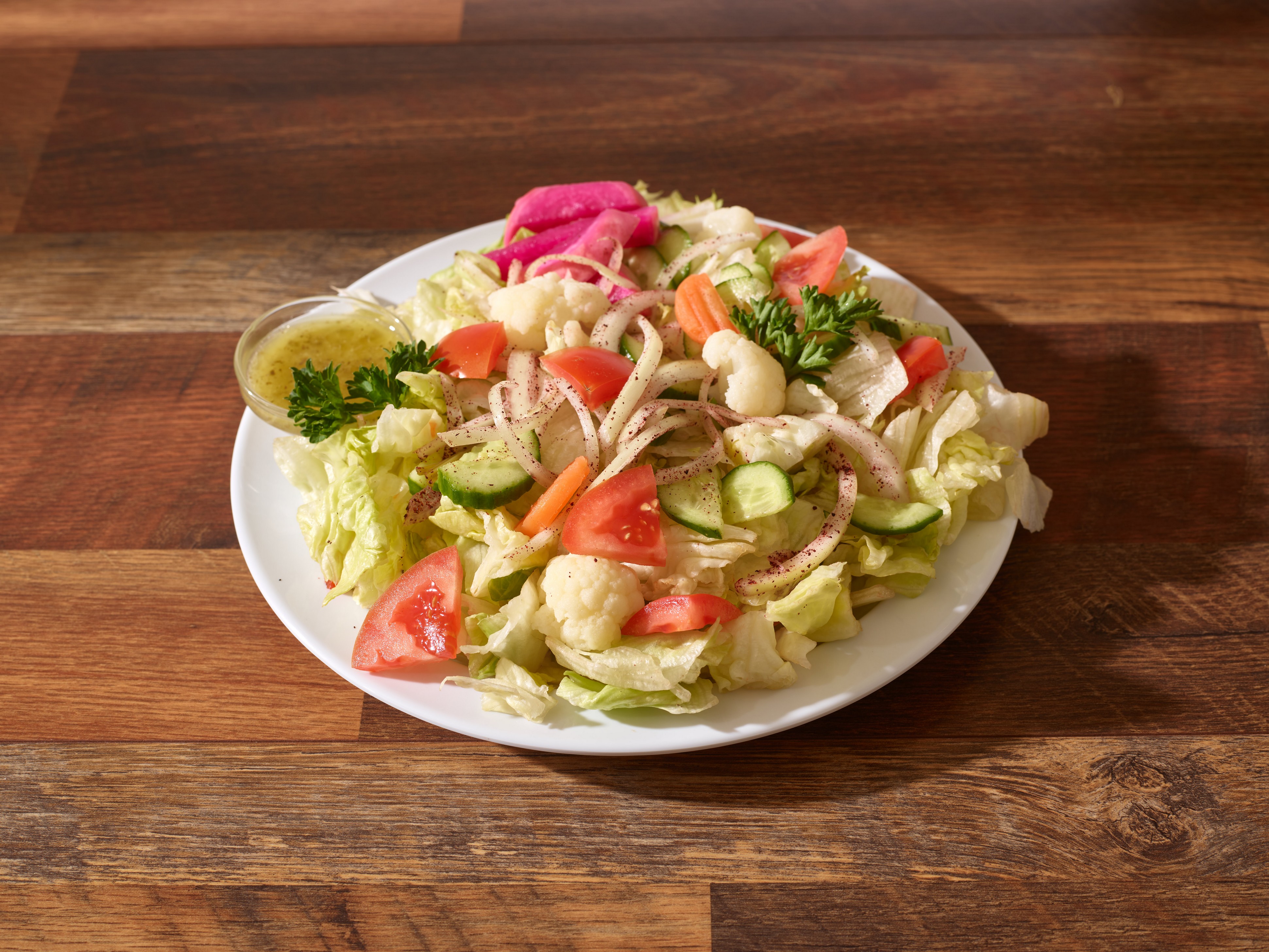 Order House Salad food online from Zaky Mediterranean Grill store, Fontana on bringmethat.com