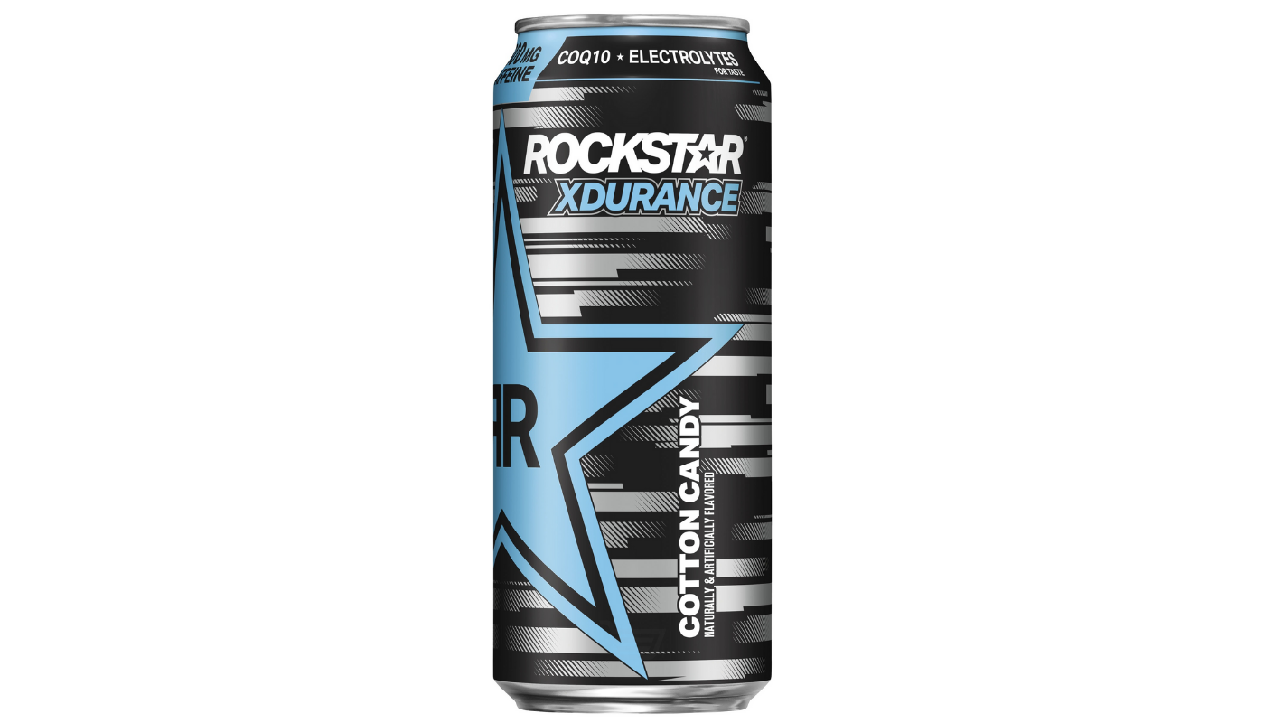 Order Rockstar XDurance Smashed Blue Cotton Candy Energy Drink 16 oz Can food online from Spikes Bottle Shop store, Chico on bringmethat.com