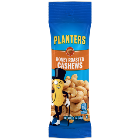 Order Planters Honey Roasted Cashews 1.5oz food online from 7-Eleven store, Las Vegas on bringmethat.com