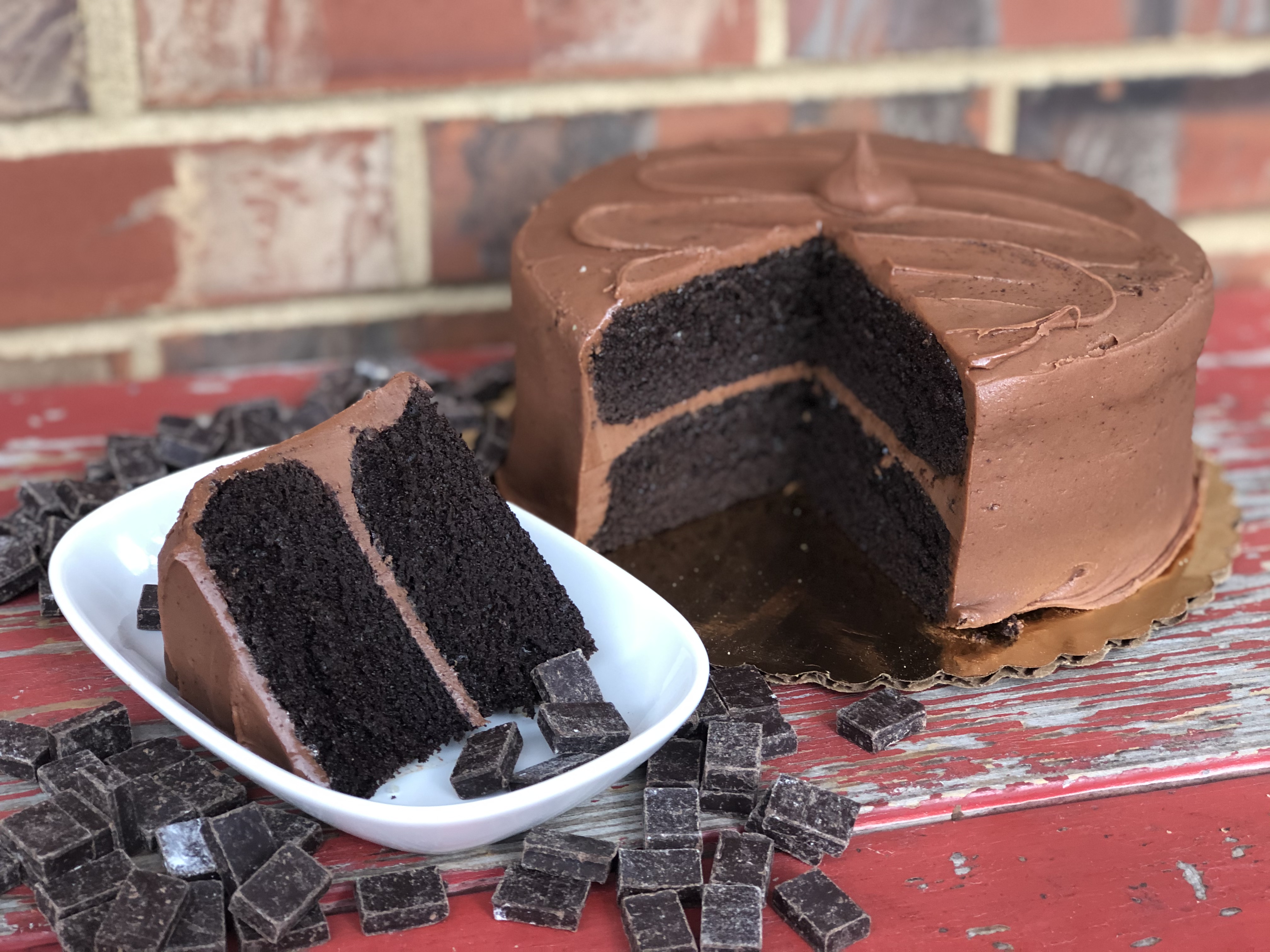 Order Devil's Food Cake with Chocolate Fudge Icing food online from Mcentyre's Bakery store, Dallas on bringmethat.com