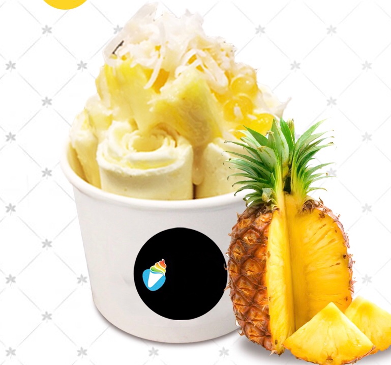 Order R6. Pina-Colada Ice Cream food online from Ice And Fire Ice Cream store, Milford on bringmethat.com