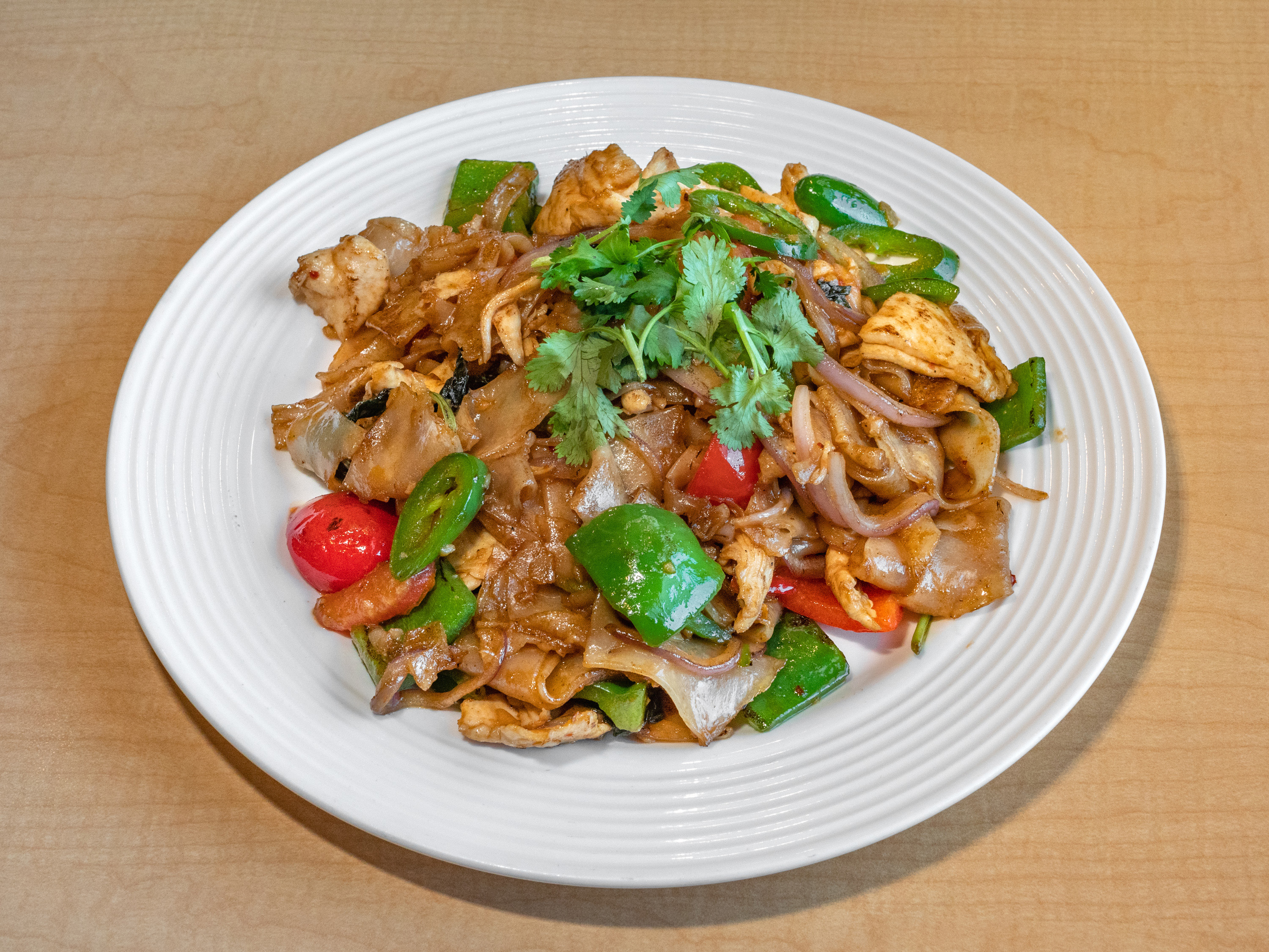 Order Spicy Basil Noodles (Pad Kee Mao) food online from Lava Grill store, Euless on bringmethat.com