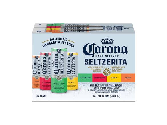 Order Corona Hard Seltzer Seltzerita Variety Pack Gluten Free Spiked Sparkling Water - 12x 12oz Cans food online from Michaelis Wine & Spirits store, San Francisco on bringmethat.com