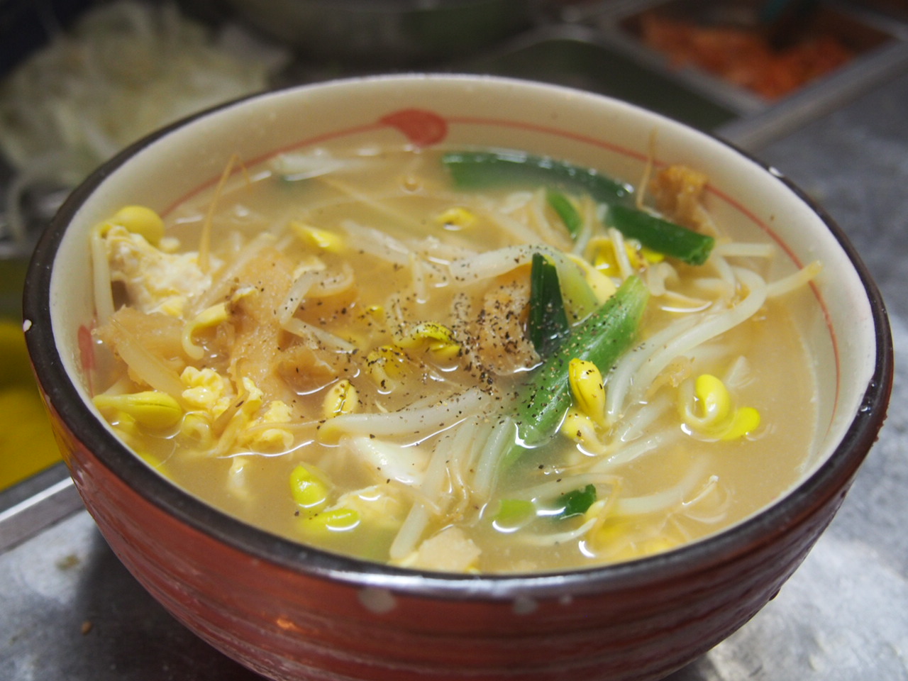Order E-14B. Dried Pollack Soup  (콩나물북어국/明太鱼豆腐汤) food online from Restaurant Namsan store, Los Angeles on bringmethat.com