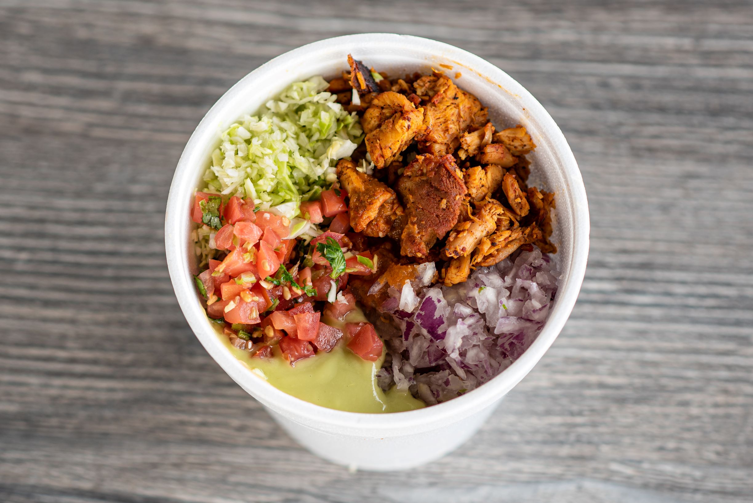 Order Bueno Bowl - Chicken/Pollo food online from Backyard Taco store, Mesa on bringmethat.com
