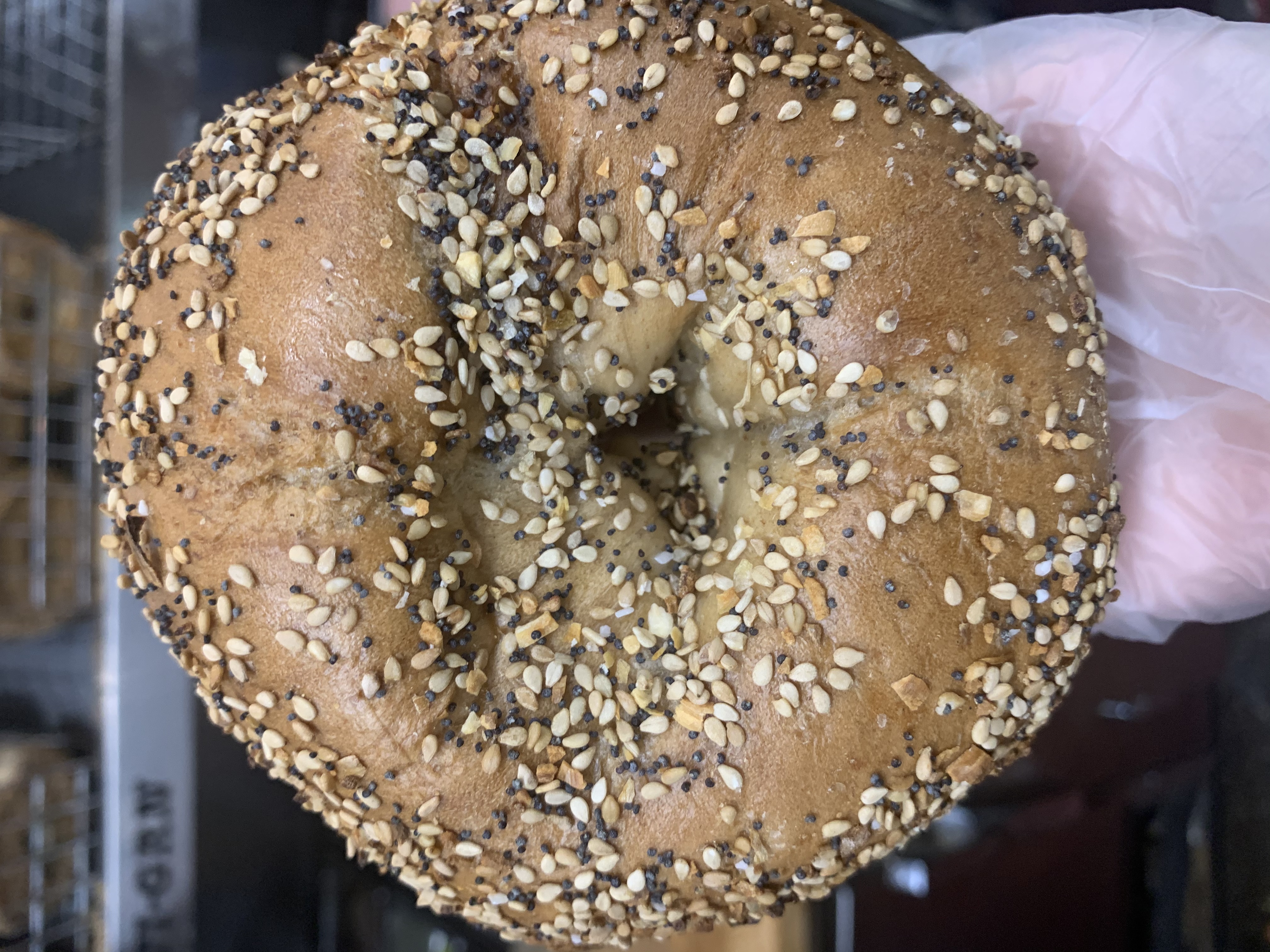Order Whole Wheat Everything Bagel food online from Liberty Bagels store, New York on bringmethat.com