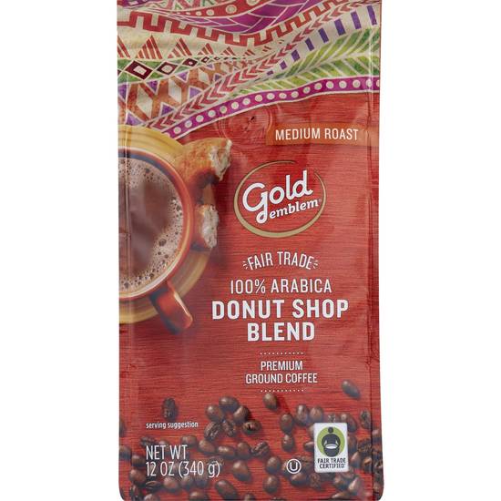 Order Gold Emblem Fair Trade Donut Shop Blend Premium Ground Coffee, 12 OZ food online from Cvs store, LANETT on bringmethat.com