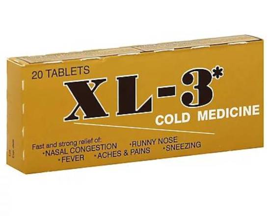 Order  Xl-3 Cold Tablets - 20 Count food online from Pit Stop Liquor Mart store, El Monte on bringmethat.com