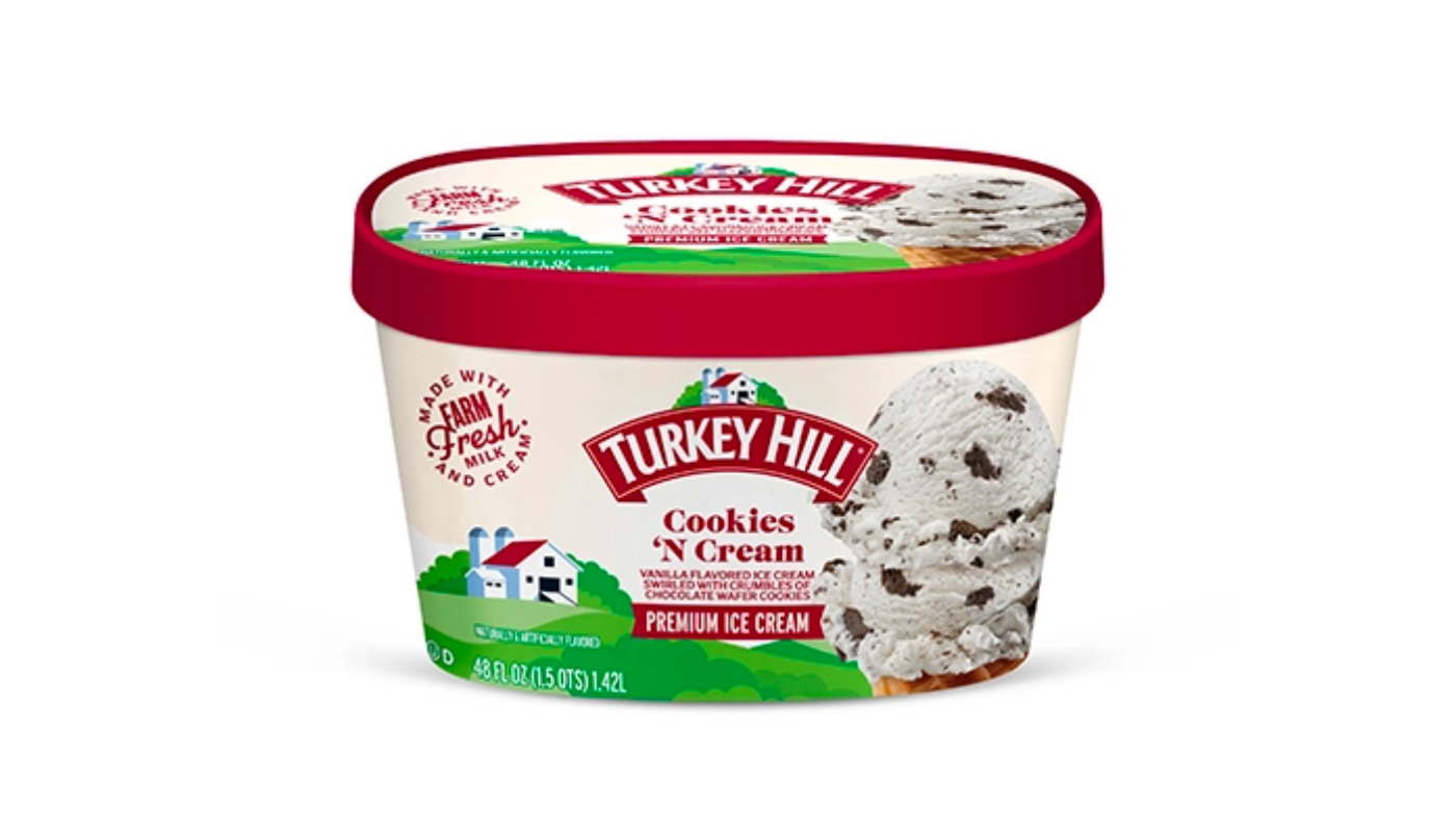 Order Turkey Hill Cookies N' Cream 48oz food online from Quickchek store, Linden on bringmethat.com