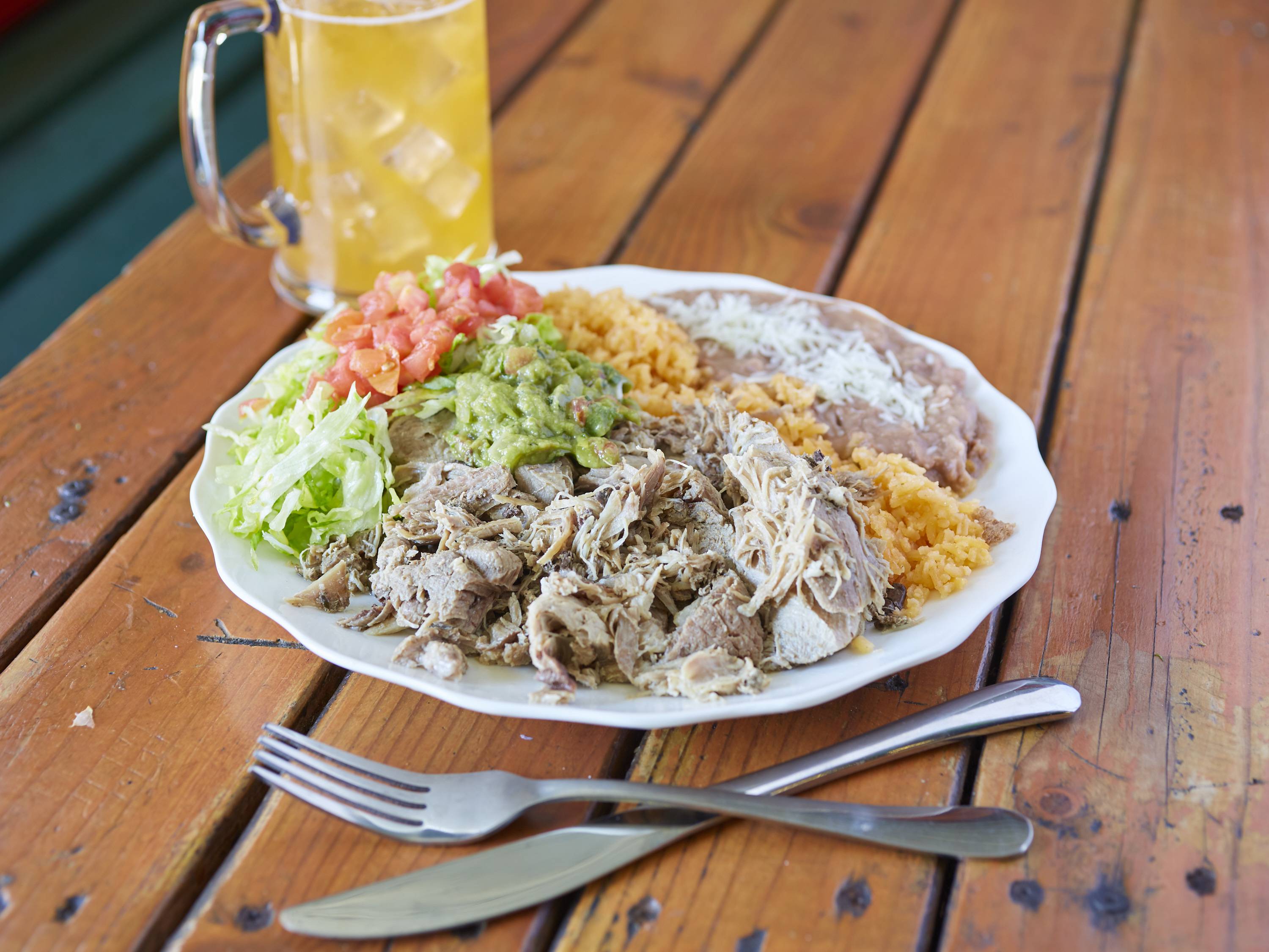 Order Carnitas Plate food online from Al chile pelon mexican food store, Lawndale on bringmethat.com