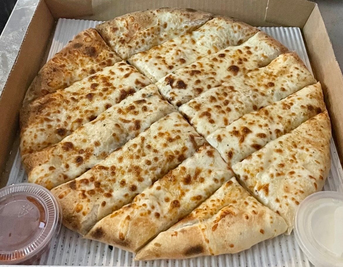 Order Cheesestick Pizza - Half food online from Camp Fire Pizza store, Jonesboro on bringmethat.com