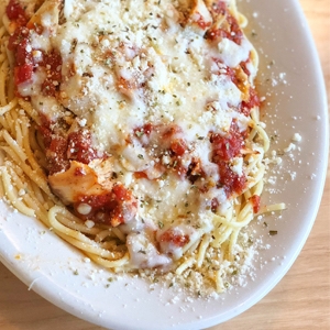 Order Grilled Chicken Parmesan food online from Lost Dog Cafe store, Alexandria on bringmethat.com