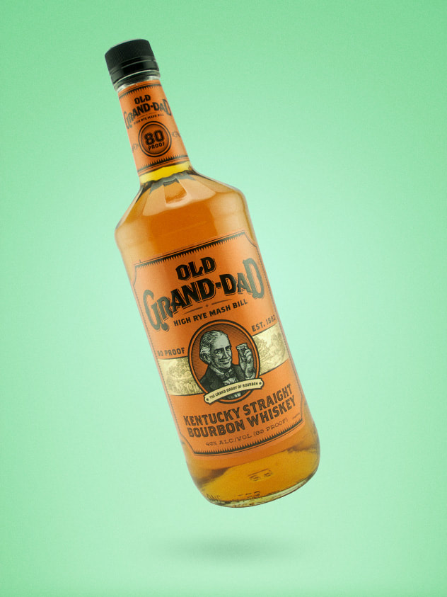 Order Old Grand Dad Kentucky Bourbon Whiskey Liter food online from Simply Wine store, New York on bringmethat.com
