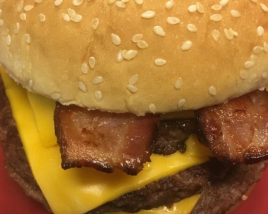 Order 6. Triple Cheeseburger with Bacon Combo  food online from California Donuts store, Stockton on bringmethat.com