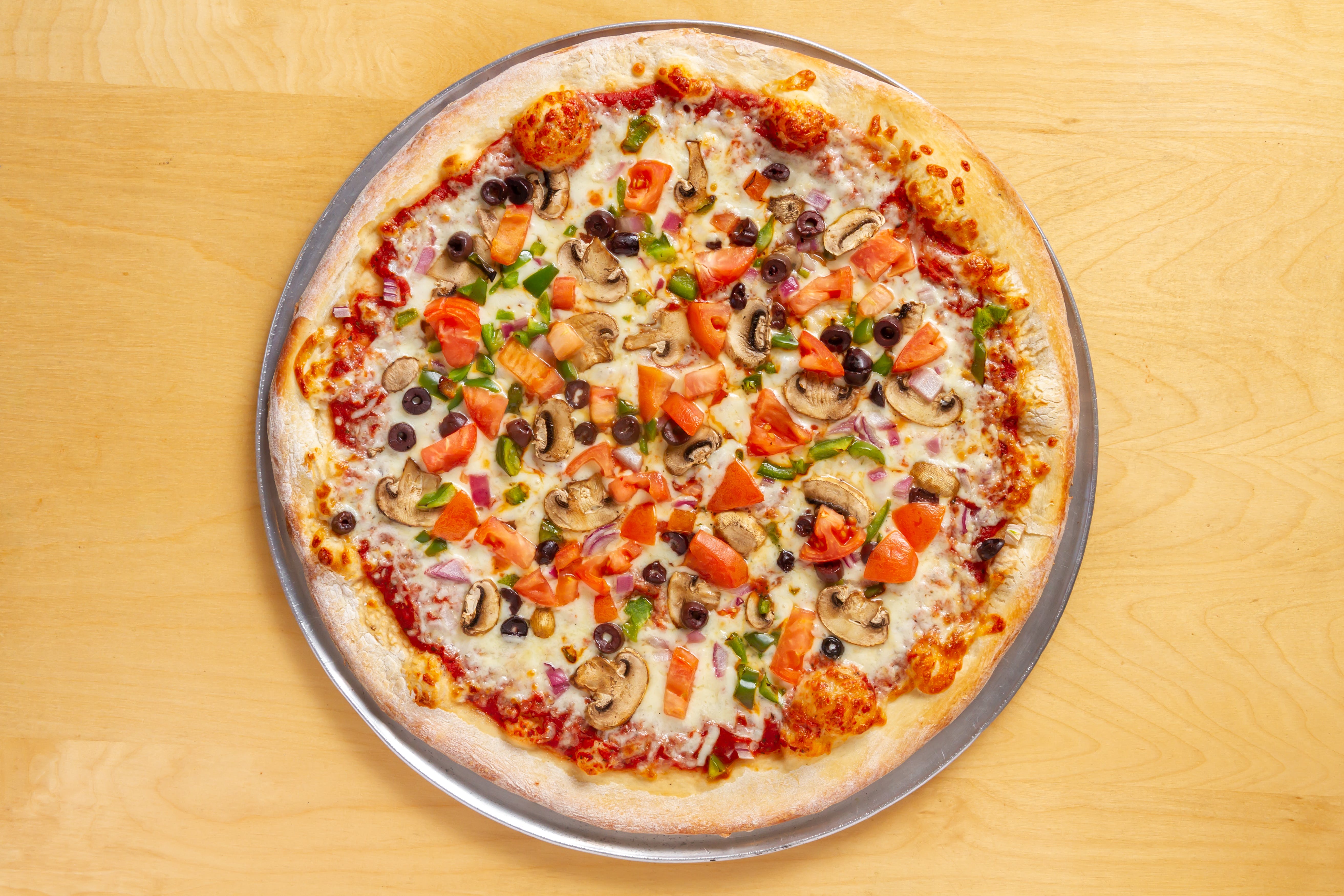 Order Veggie Pizza - 12'' food online from My Three Sons store, Edgewood on bringmethat.com