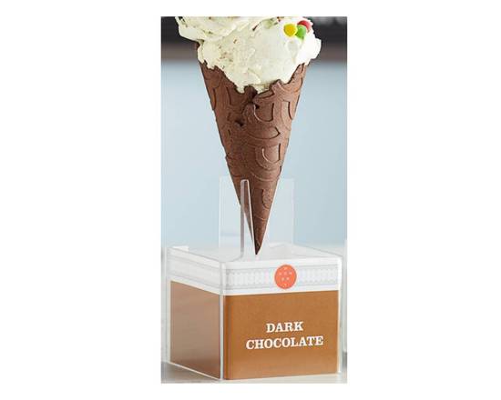 Order Vegan Dark Chocolate Cone food online from The New Age of Ice Cream &amp; More store, Indianapolis on bringmethat.com