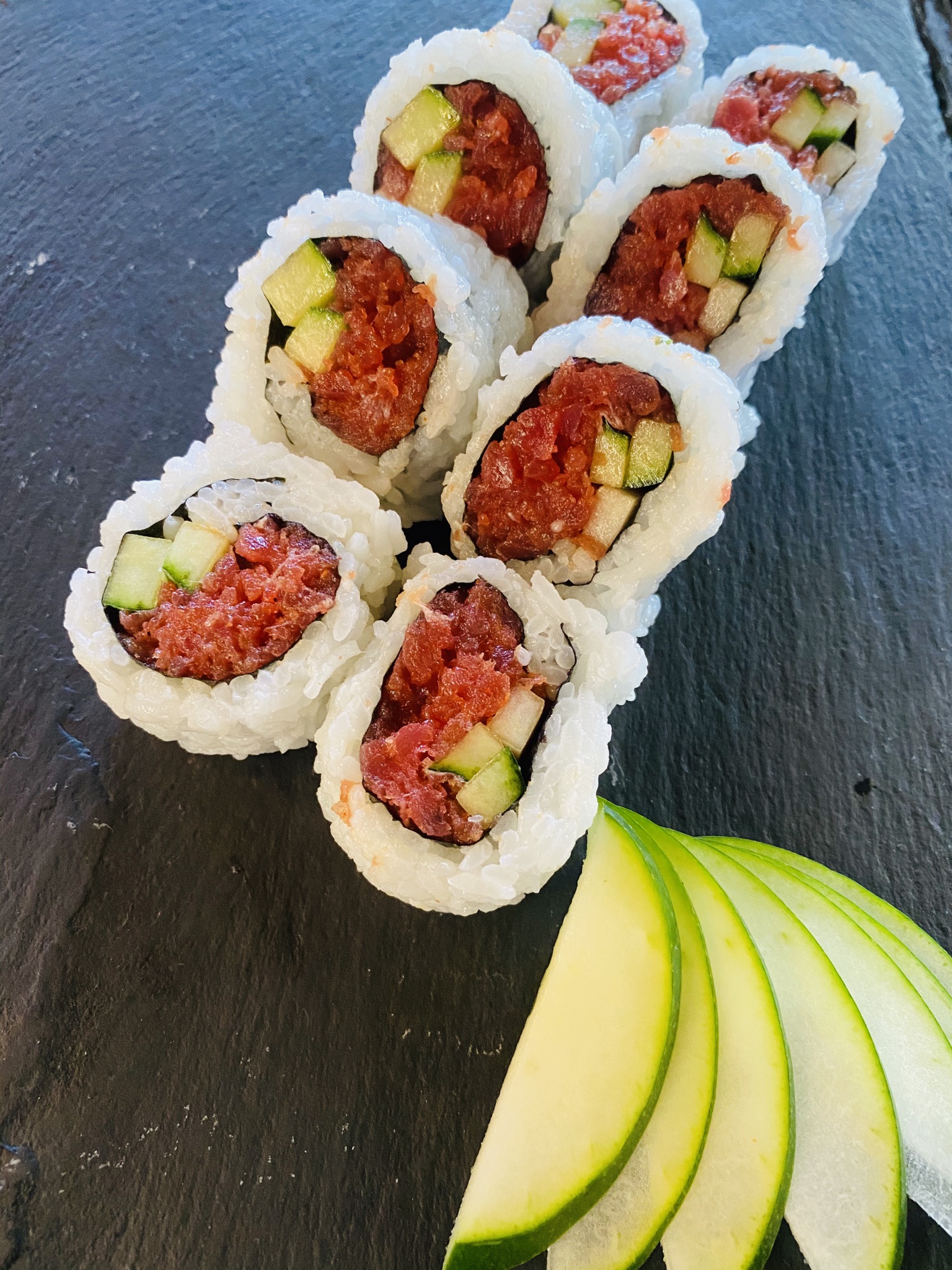 Order Spicy Tuna Roll food online from Ahi Sushi & Grill store, San Marcos on bringmethat.com