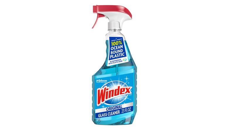 Order Windex Glass Cleaner Original Blue Spray Bottle food online from Trumbull Mobil store, Trumbull on bringmethat.com