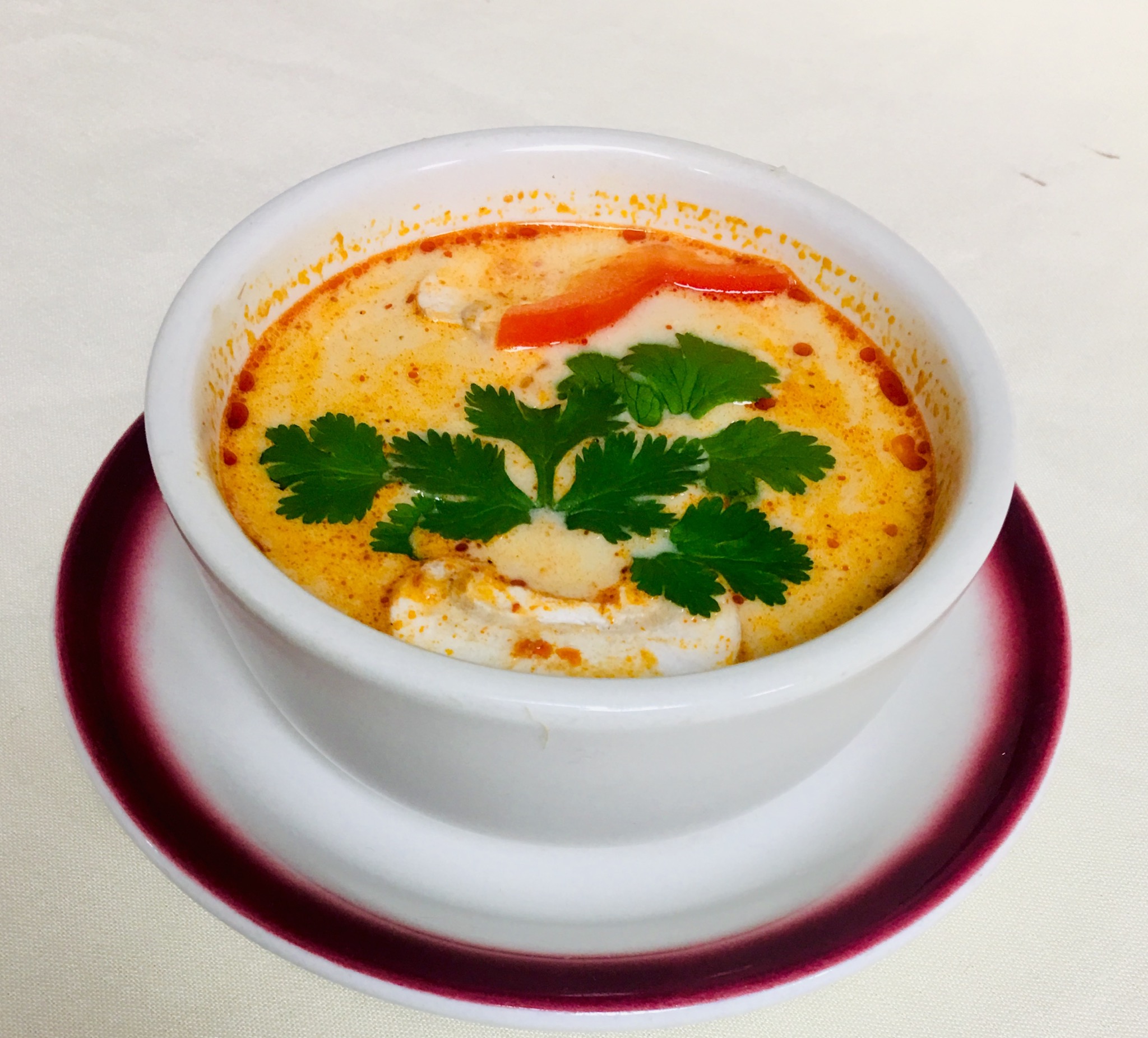 Order Coconut chicken soup food online from 22 Thai Cuisine store, New York on bringmethat.com