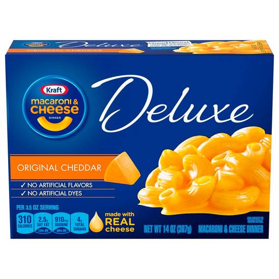 Order Kraft Macaroni & Cheese Dinner Deluxe Original food online from Deerings Market store, Traverse City on bringmethat.com