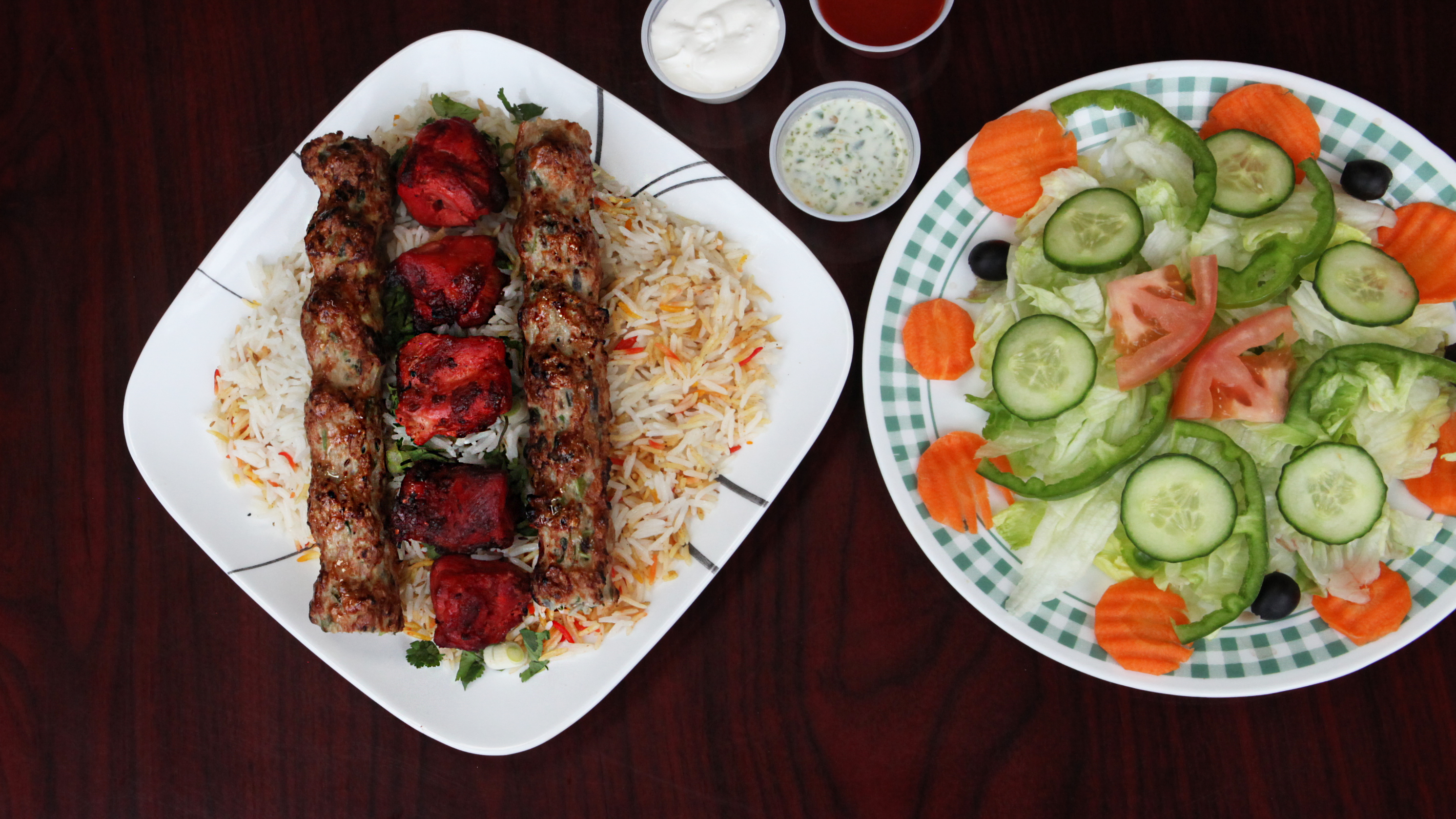 Order 16. Mix and Match Chicken Kofta Platter food online from Peshawri Kebab store, Waltham on bringmethat.com