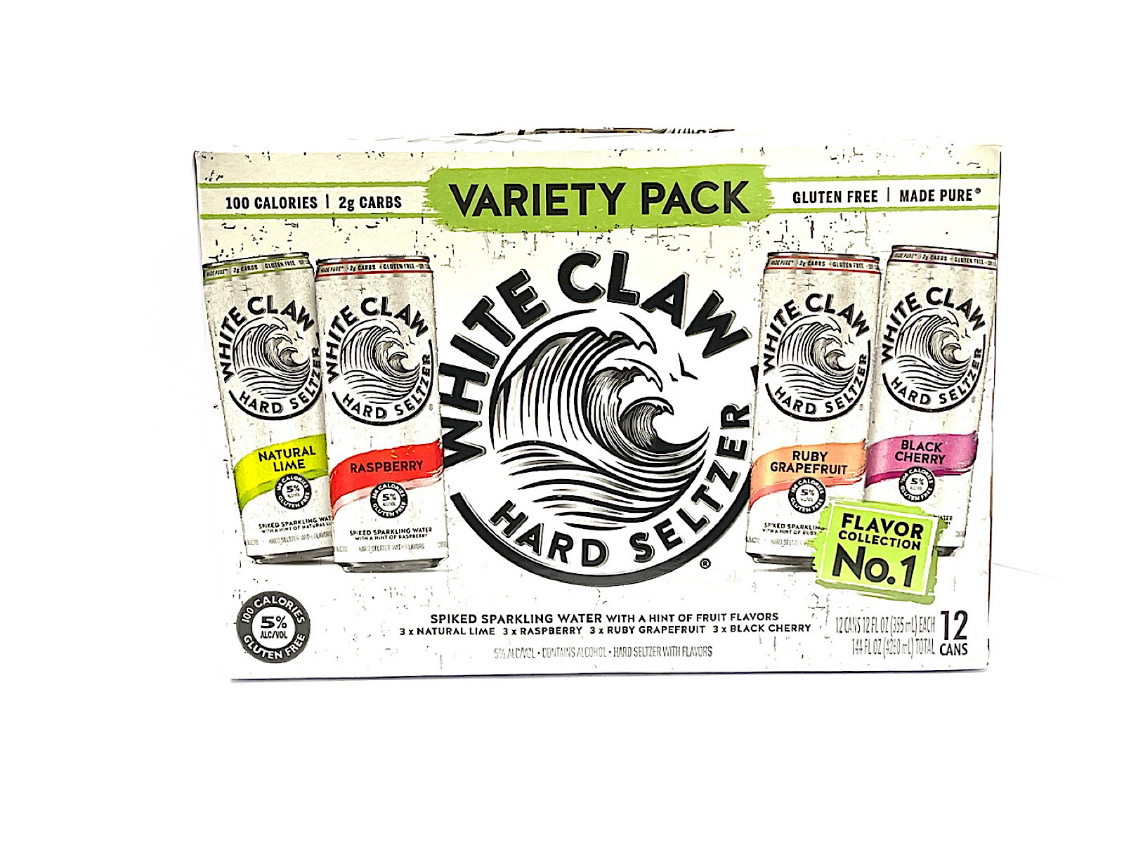 Order White Claw Variety Pack #1, 12 Pack Can food online from K-Town Beer & Wine Food Mart store, Los Angeles on bringmethat.com