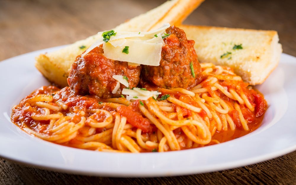 Order Spaghetti & Meatballs - Pasta food online from Rosati's Pizza store, Naperville on bringmethat.com