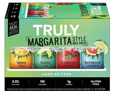 Order Truly Hard Seltzer Margarita Style Mix Pack - 12pk/12 fl oz Cans(5.3%ABV) food online from Windy City Liquor Market store, El Cajon on bringmethat.com