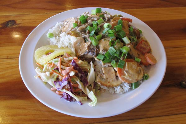 Order 11. Ron’s Sweet Curry Plate food online from Ron Island Grill store, Eugene on bringmethat.com