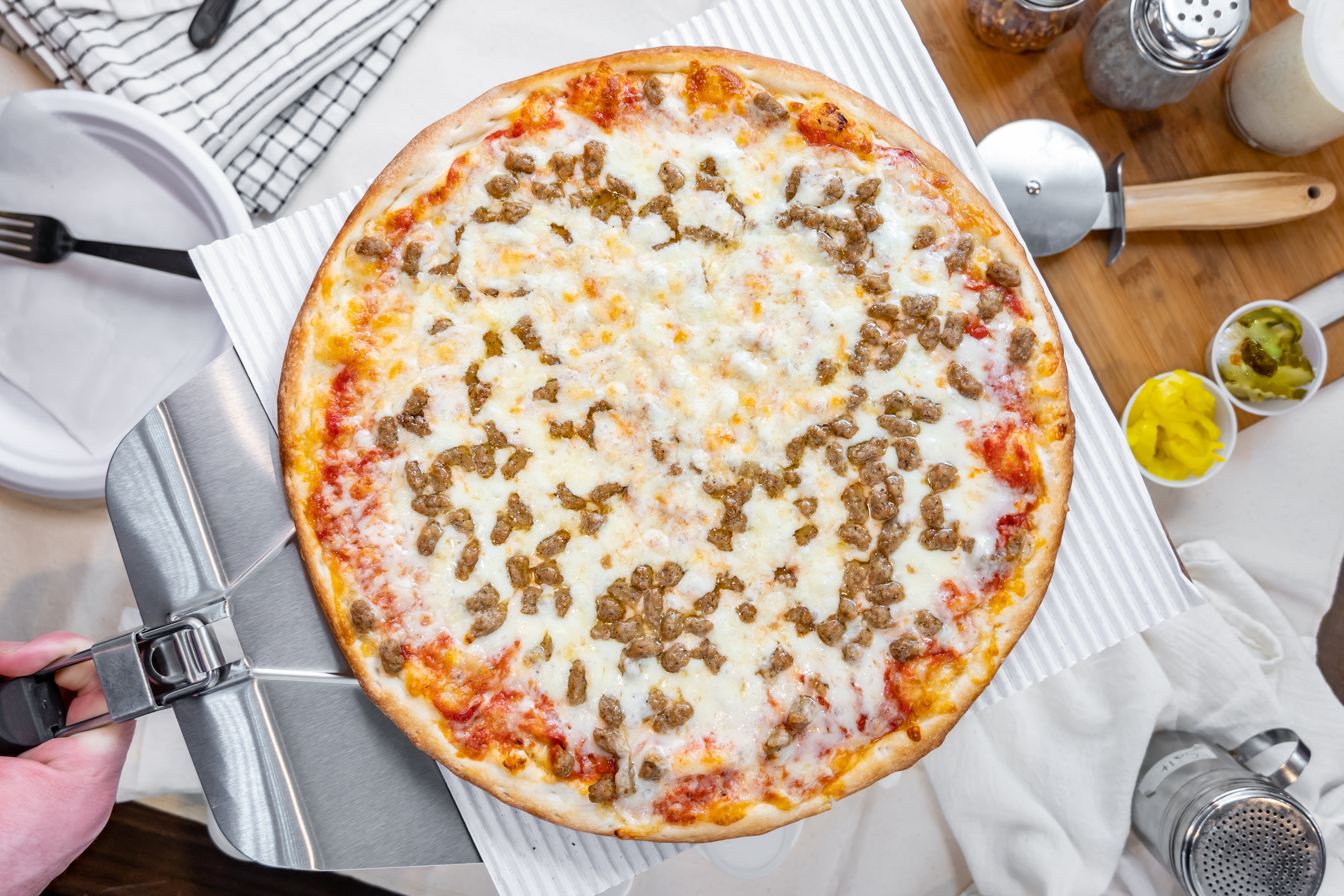 Order Plain Cheese Pizza - 12" food online from Pazzo Pazzo store, Philadelphia on bringmethat.com