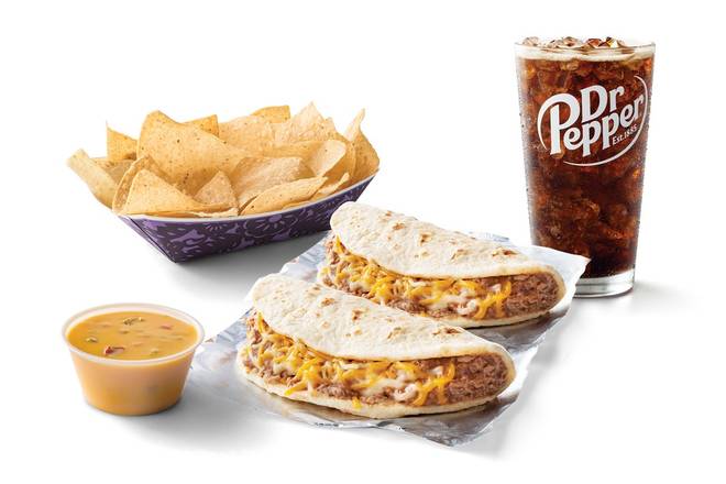 Order 6. Bean and Cheese Taco Combo food online from Taco Cabana store, New Braunfels on bringmethat.com