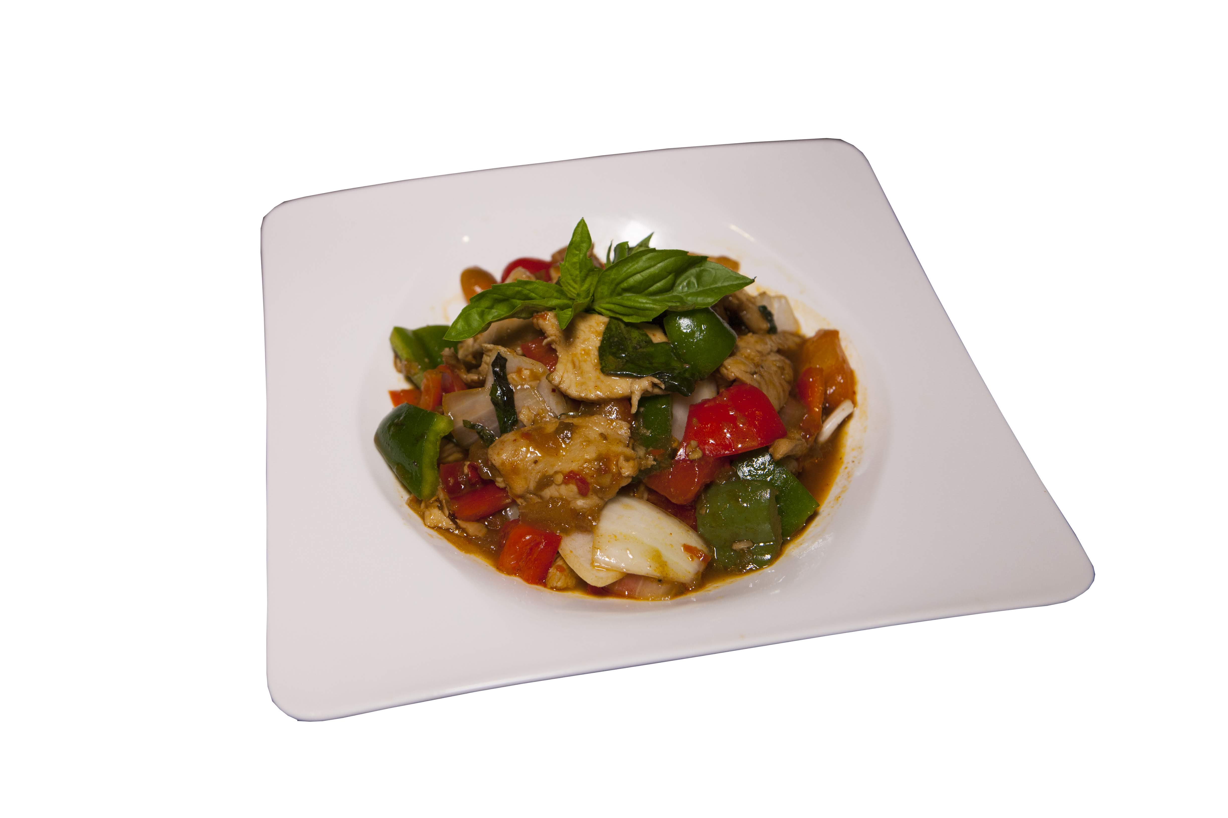 Order Spicy Basil food online from Srithai Kitchen store, Snellville on bringmethat.com