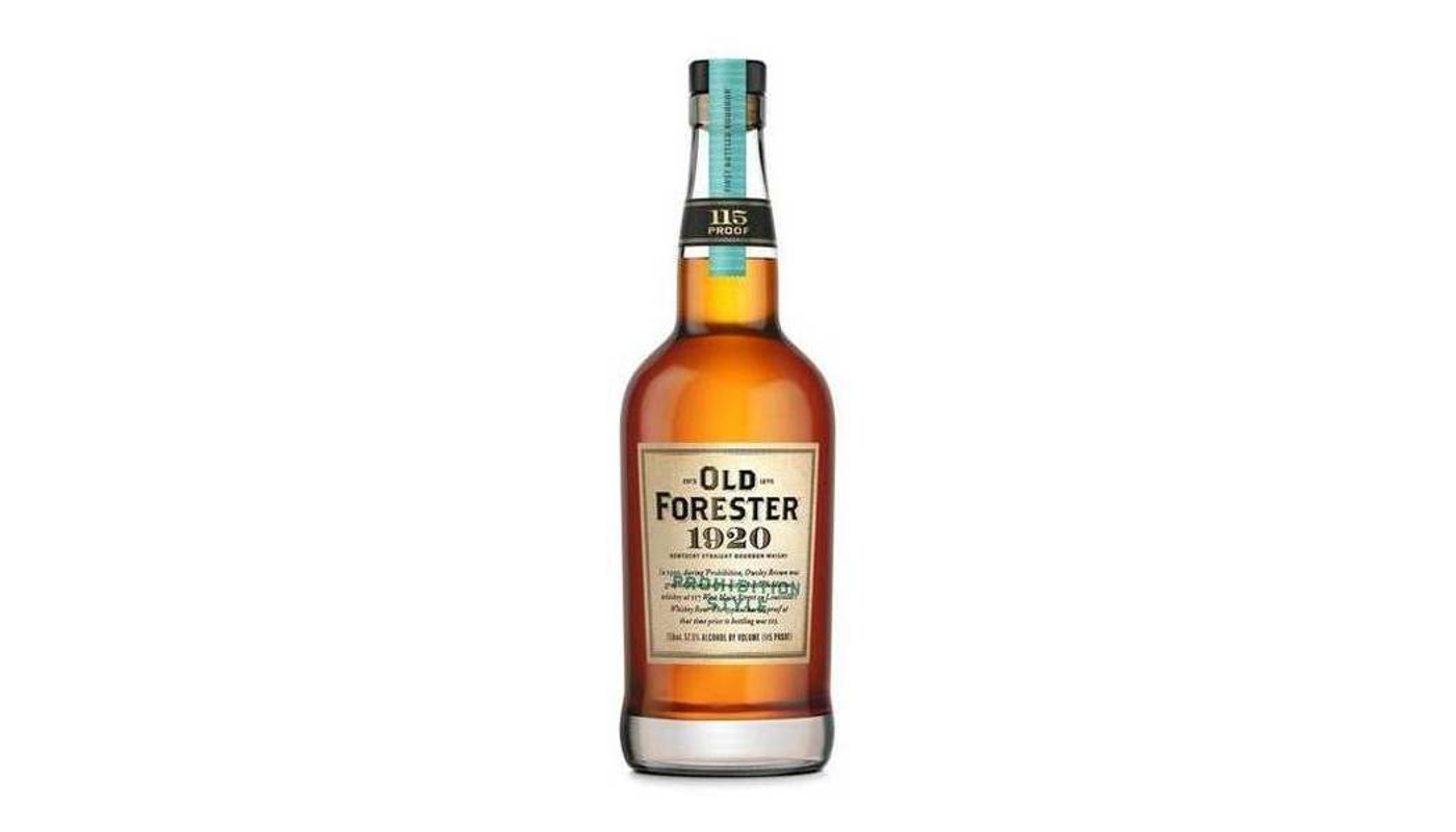 Order  Old Forester 1920 Prohibition Style Kentucky Straight Bourbon Whiskey (57.5% ABV) food online from Sdv Liquor Market store, Tujunga on bringmethat.com
