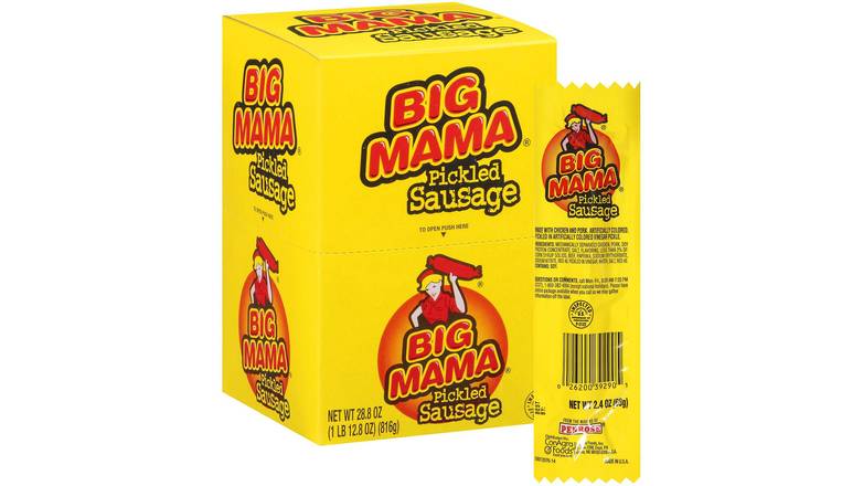 Order Big Mama Pickled Sausage Pack Of 12 food online from Red Roof Market store, Lafollette on bringmethat.com