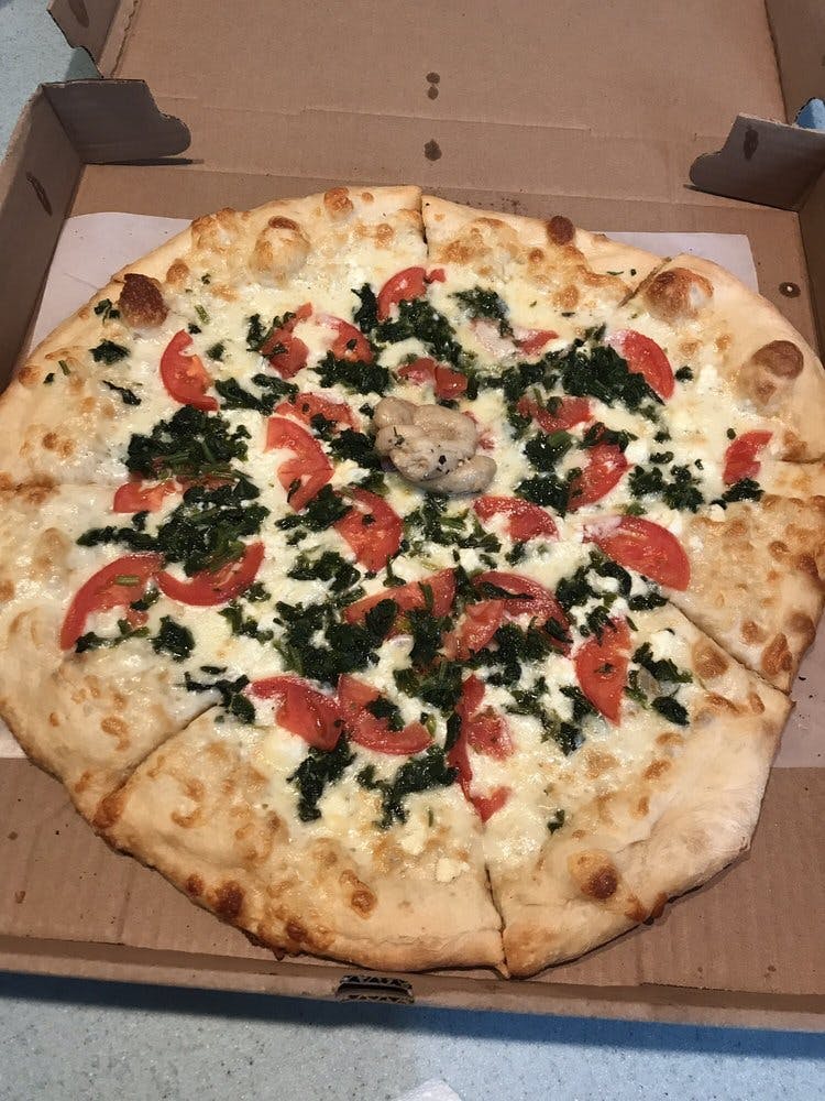 Order Greek Pizza - Small 12'' food online from Anna Maria Pizza store, Jersey City on bringmethat.com