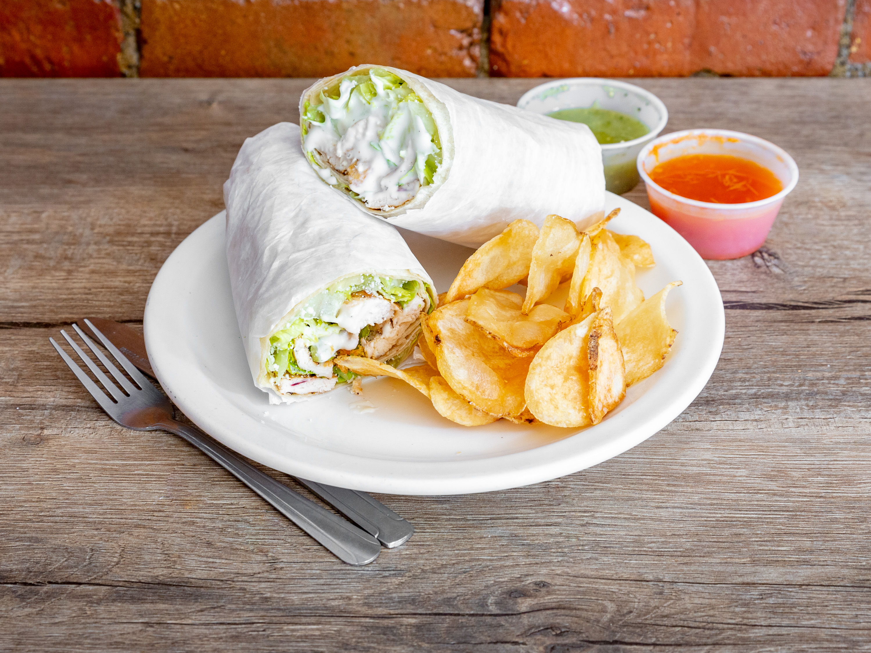 Order Chicken Salad Wrap food online from Alondra's Cuisine store, Middletown on bringmethat.com
